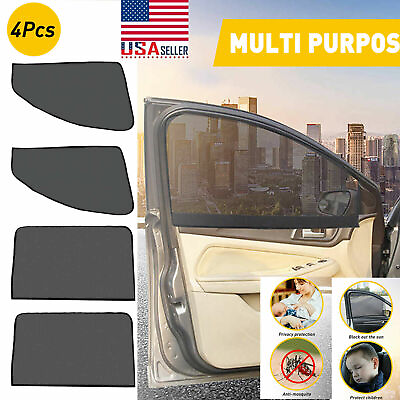 4x Magnetic Car Window Sun Shade Cover Mesh Shield UV Protection Accessories USA $10.59