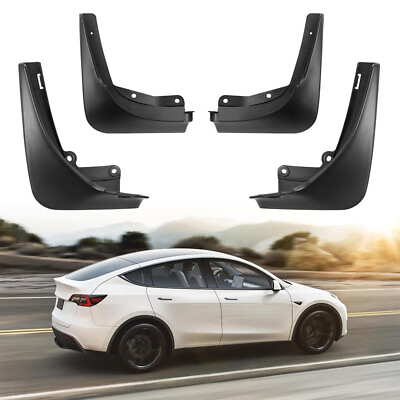 #ad 4pcs Mud Flaps for Tesla Model Y 2020 2023 No Drilling Required Splash Guards $19.99