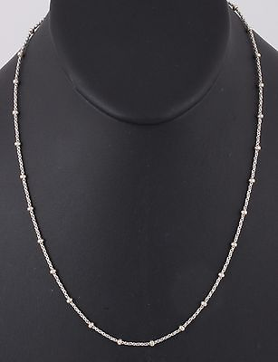 #ad STERLING SILVER SMALL ROUND BEADS NECKLACE FINE 925 3025B $45.00