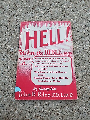 Hell What The Bible Says About It John R Rice 1942 Sword Of The Lord Vintage $34.99