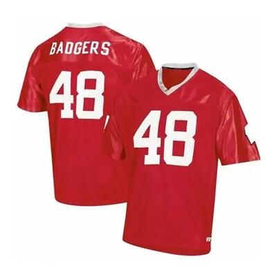 Wisconsin Badgers NCAA Classic Russell Ath. NEW Football Jersey Men#x27;s XL 46 48 $18.97