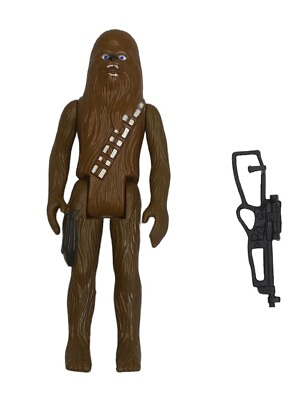 Star Wars 1977 Chewbacca 3.75quot; Figure Complete w Original Gun Kenner Vintage $25.46
