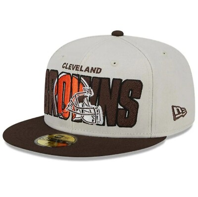 #ad Cleveland Browns 2023 New Era Fitted Hat NFL 23 Draft Stone Brown Choose Ur Size $24.99
