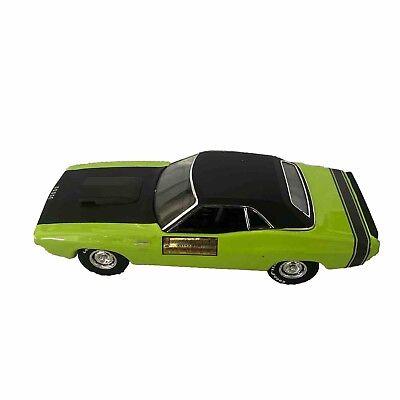 #ad RARE 1970 Dodge Challenger RT 340 Six Pack Jim Beam Decanter Green Hot Rod Empty $89.99