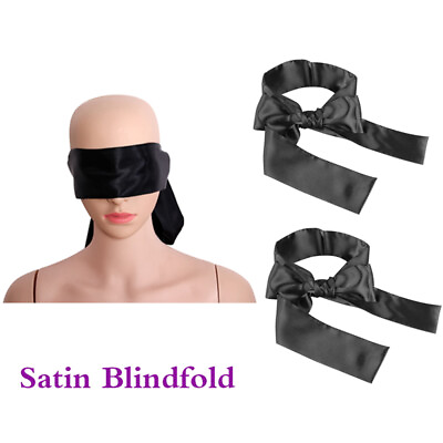 #ad 2 piece Soft Band Blindfold Eye Satin Mask Sex Couple Games Cosplay Cover 903 $9.99