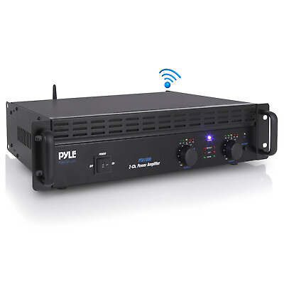 Pyle PTA1000 1000W 2 Channel Professional Rack Mount Bluetooth Power Amplifier $139.49
