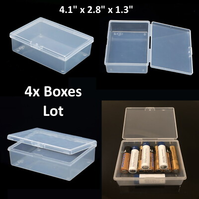 #ad 4PCS Small Plastic Storage Container Box DIY Coins Screws Jewelry Charms Travel $7.99