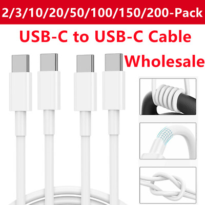 #ad Wholesale LOT USB C to USB C Fast Charging Cable Type C Quick Data SYNC Cable $199.99