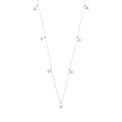 #ad Sterling Silver Celestial Star Ladies Necklace KM071 GBP 30.00
