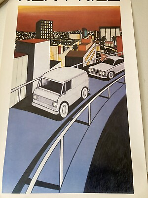 #ad Ken Price Original Poster Pop Art Urban Art Car Gary Lichtenstein Lithograph LA $250.00