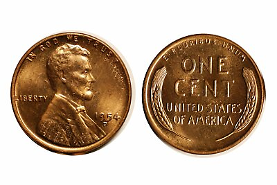 #ad 1954 D Lincoln Cent CONECA RPM 002 Choice BU Red #220 $8.00