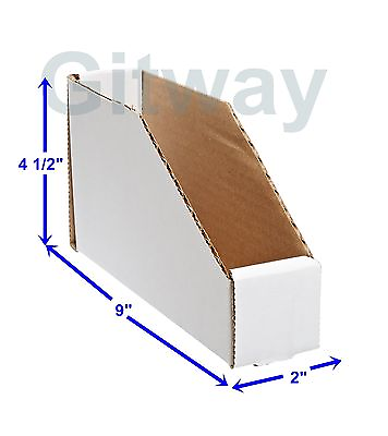 #ad 25 2quot; X 9quot; x 4 1 2quot; Corrugated Cardboard Open Top Storage Parts Bin Bins Boxes $29.71