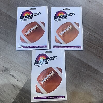 #ad Three 18quot; Football Mylar Foil Balloons. Anagram Brand. New In Packaging. 🏉 $10.00