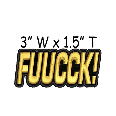 #ad F**cck Text Words Patch Embroidered Patch Iron on Applique Funny Sayings $4.99