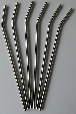 #ad 100 x Bent Metal Drinking Straw Stainless Steel Reusable Straws Stylish r.89 GBP 79.99