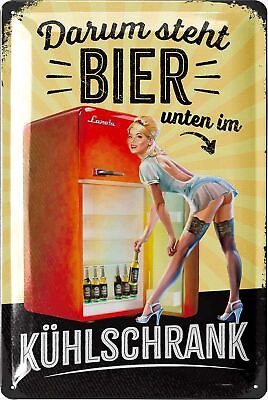 #ad Blechschilder retro Bier Bar Deko Metallschilder mit Spruch Partyraum 20x30cm EUR 13.90