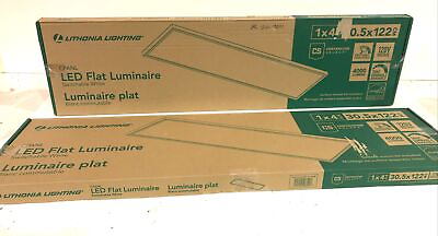 #ad 2pk Lithonia Lighting 1 ft.x 4 ft. 4000 Lumens LED Panel Light Switch Color Temp $134.99