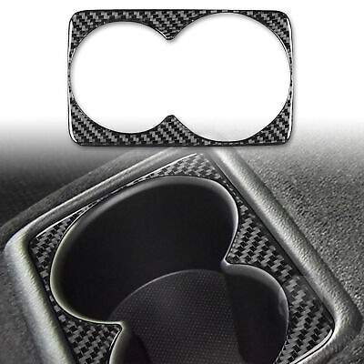 #ad Carbon Fiber Rear Water Cup Holder Panel Decor Cover For Honda Accord 2014 2017 $18.89