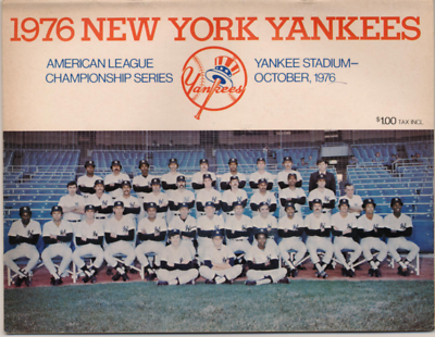 #ad New York Yankees 1976 Scorecard vintage original Authentic 15960 $14.99