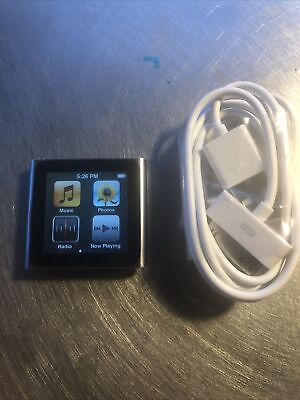 #ad Apple iPod nano 6th Gen Graphite 8 GB NEW BATTERY MINIMAL WEAR $59.13