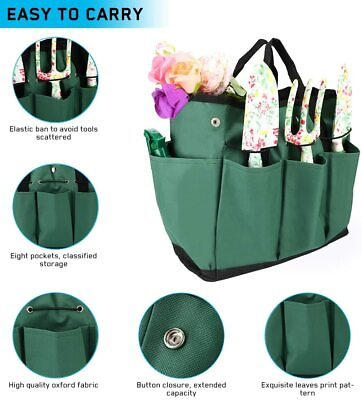 #ad Multi Pockets Gardening Tote Bag Garden Tool Storage Bag Home Organizer Carrier $9.49