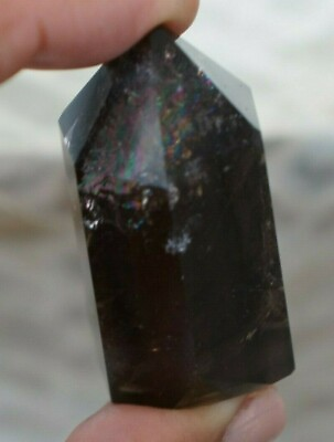 #ad Dark Smokey Quartz Rainbow Point Healing Chakra Protection Crystal USA 9 $55.00