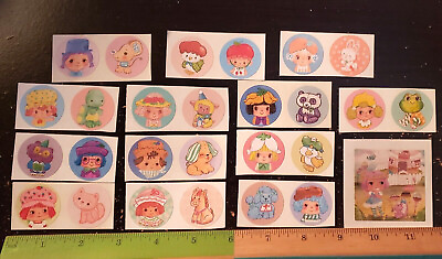 #ad SCENTED 14 STRAWBERRY SHORTCAKE CHARACTERS AND PET STICKERS *CHOOSE SET* RETRO $1.50