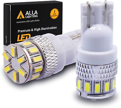 #ad Alla Lighting Newest T10 Wedge 194 168 2825 W5W LED Bulbs 6000K White $20.99