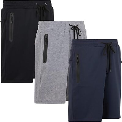 #ad Men#x27;s Sweat Shorts Soft Casual Cotton French Terry Fleece Lounge Gym Workout Fit $16.14