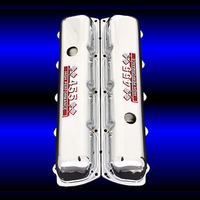 #ad Chrome Valve Covers For 455 Oldsmobile Engines 455 HP Emblems Olds $91.99