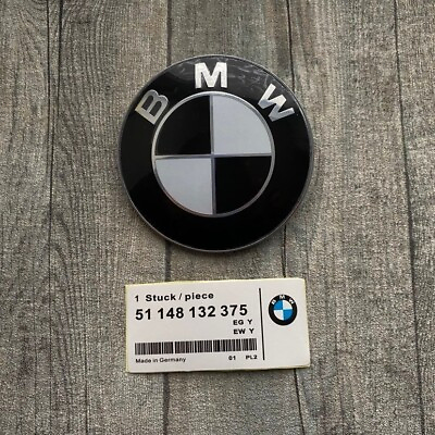 Emblem Schwarz Weiß Heckklappe Kofferraum Motorhaube Für BMW 82 78 74mm EUR 14.98