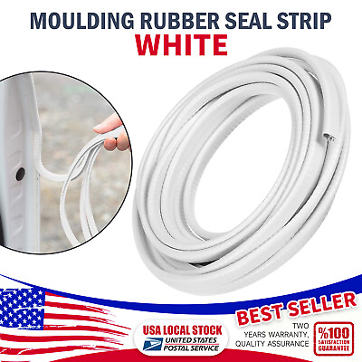 #ad 20FT Auto Door Edge Guard Moulding Trim Rubber Edge Strip Seal Protector White $9.77