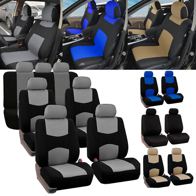 #ad Car Seat Covers Full Set 3 Row 2 5 7 7 Seats Protectors Universal Truck SUV Van $24.90