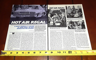 #ad BUDDY INGERSOLL BUICK TURBO V 6 TURBO ORIGINAL 1986 ARTICLE $12.95