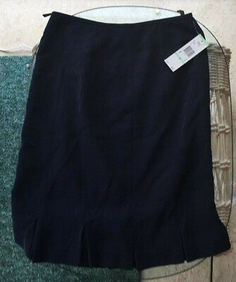#ad NWT Kasper Women#x27;s Navy Blue Skirt $21.50