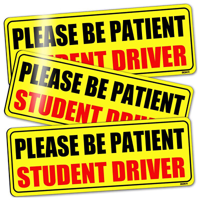 3Pcs Student Driver Magnet Car Signs Please Be Patient Car Bumper Sticker Decal $4.99