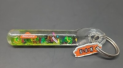 #ad Nickelodeon Snick Floating Glitter Moons Stars Ren Stimpy Novelty Keychain $14.99