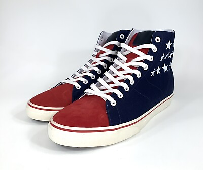 #ad Polo Ralph Lauren Solomon IV Sneakers Red White Blue 01087 Men Size 11 $72.90