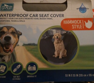 #ad Co Pilot Gray Pet Travel Waterproof Dog Car Seat Cover Hammock $21.00