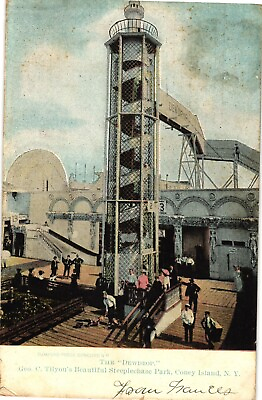 #ad The Dewdrop Steeplechase Park Coney Island Undivided Postcard c1906 $5.98