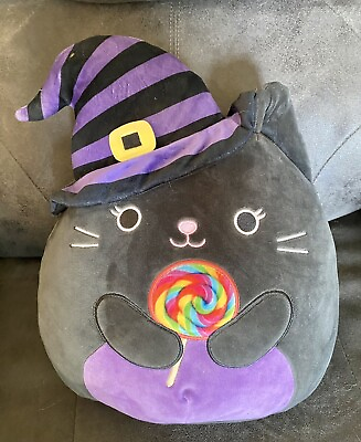 #ad Squishmallow Halloween Cat Black 14 Inches $20.00