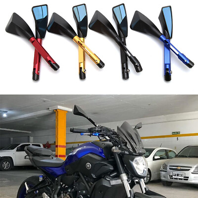 #ad Universal CNC Motorcycle Rearview Side Mirrors For Honda Suzuki Yamaha Scooter $23.52