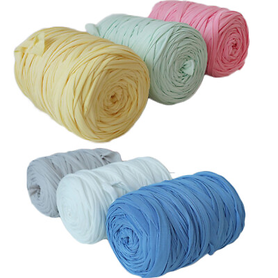 130yards roll Cotton T Shirt Yarn Fettuccini Zpagetti Sewing Knit Crochet yarn $32.79