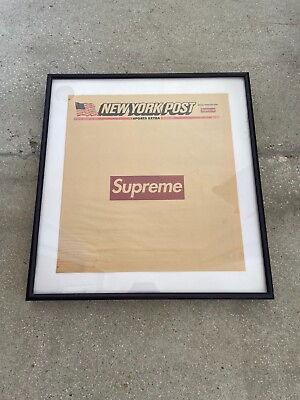 #ad Supreme Newspaper x New York Post “Late City Final” Edition Newspaper Framed $99.00