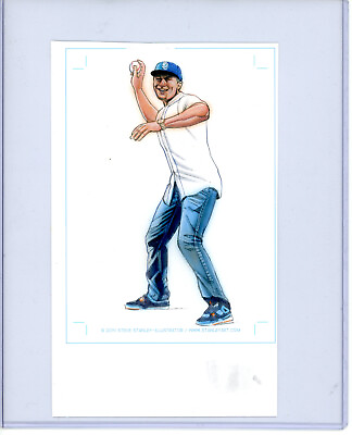 #ad Johnny Manziel 2014 Leaf original art San Diego Padres sketch card Steve Stanley $199.99