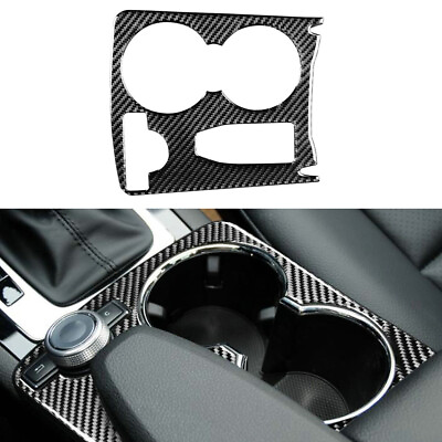 #ad Carbon Fiber Car Water Cup Holder Panel Cover For Mercedes Benz US C Class W204 $14.10