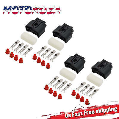#ad 90980 11885 Ignition Coil Plug Connector For Toyota Lexus Camry Yaris 4pcs $8.51