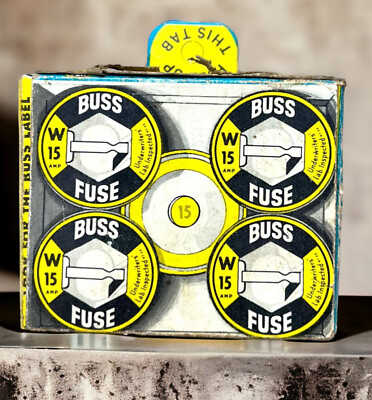 BUSS FUSES W 15 AMP BUSSMAN MFG. edison 1961 $20.00