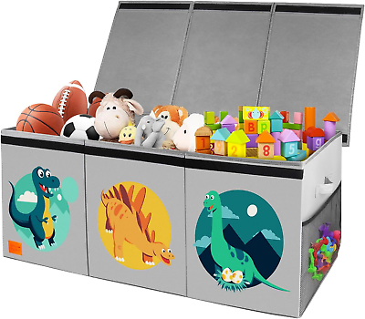 #ad Toy Chest for BoysKids Toy Storage BinsToy Box for BoysCollapsible Toy Organi $55.99