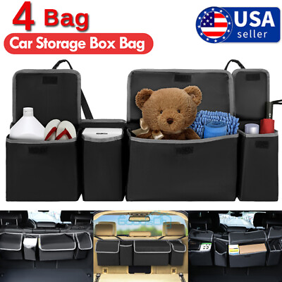 #ad Car Seat Interior Back Storage Accessories Oxford Pocket Organizer Trunk 4 Bag $15.83